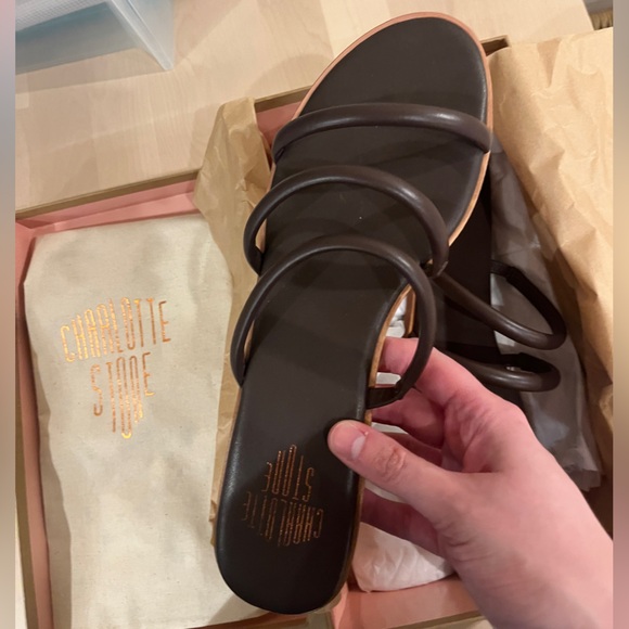 Charlotte Stone “Bruna” Sandals in Dark Brown “Cosmos” Color, Size 12 - Picture 3 of 9